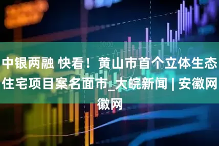 中银两融 快看！黄山市首个立体生态住宅项目案名面市_大皖新闻 | 安徽网